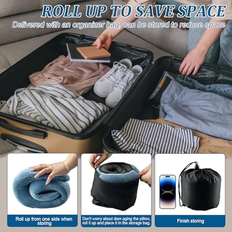 Neck Pillow Airplane, Travel Pillow,Airplane Pillow,Memory Foam Travel Pillow,Travel Neck Pillow for Airplanes