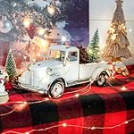 SOFFEE DESIGN 12in Collectible-Vehicles Classic Truck, Pick-up Model Iron Decorations, Collectible Figurine Desktop Car Wine Holder for Home Decor, White - Image 3