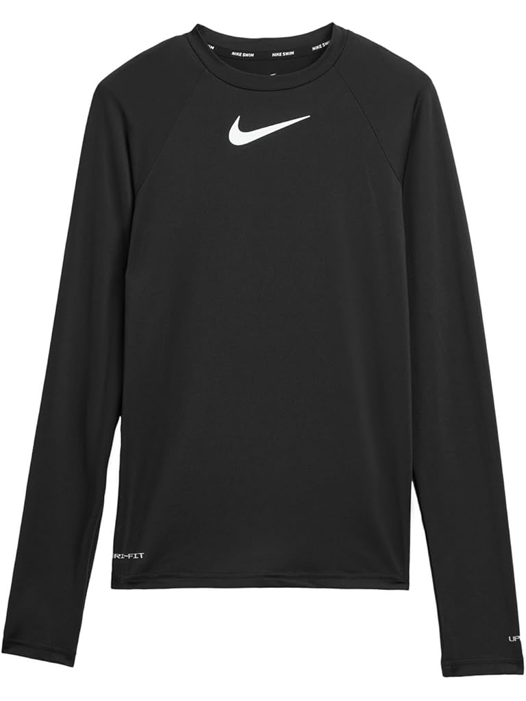 Black Nike Hydroguard Dri-Fit UV Long Sleeve Top (Little Kid/Big Kid)
