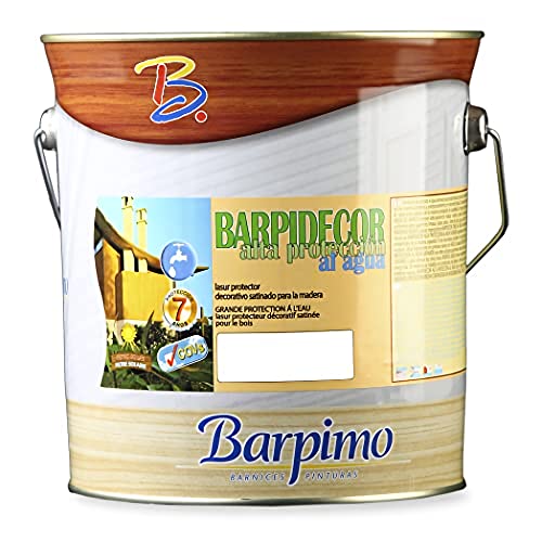 Barpimo - Barniz al Agua Barpidecor Alta Protección - Color Palisandro - Formato 4 Litros - Ideal para Muebles - Tratamiento Embellecedor Protector de Madera - Resiste Golpes - Aplicación Fácil Cover
