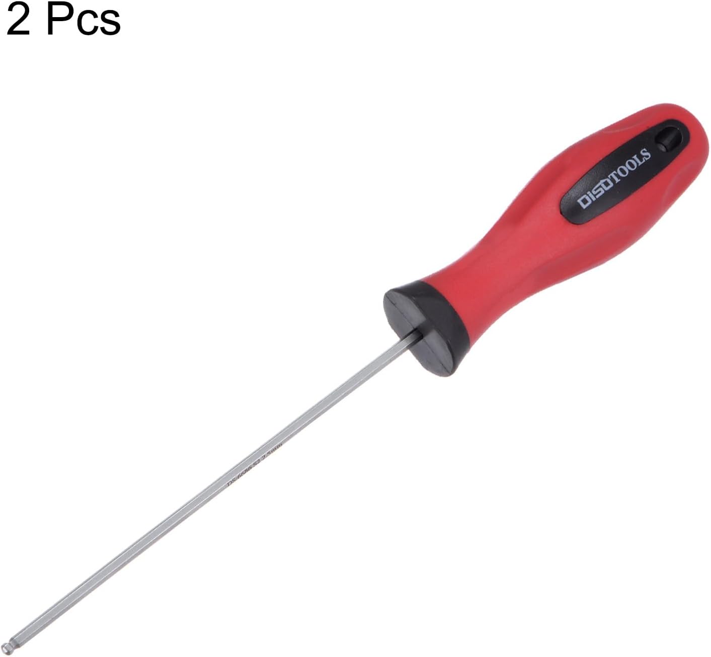 HARFINGTON 2pcs Ball Head Hex Screwdriver 2mm x 110mm Magnetic Ball End Hexagonal Precision Screw Driver Hex Design Wrench