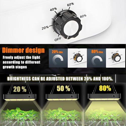 Kit de cultivo hidropónico con luz LED de espectro completo de 200 W, sistema de ventilación con filtro de carbono y caja de cultivo de plantas de interior de tela Oxford 600D para garaje o balcón.