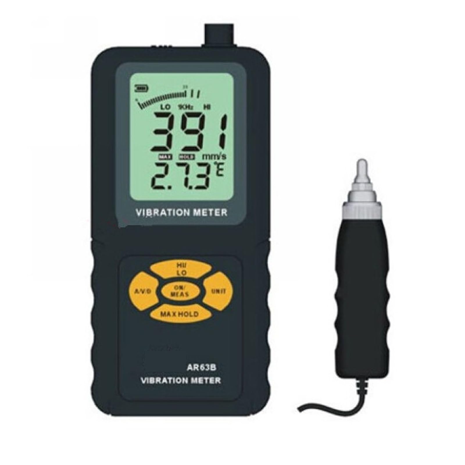 Gqnblvhzupdm One Color Vibration Tester Precision Vibration Meter 0.1~199.9M/S2 .001~1.999Mm ..9M/S Vibrometer Tester Gauge Analyzer