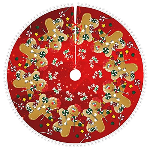 Reviews for PTONUIC Christmas Tree Skirt Gingerbread Christmas Sweet