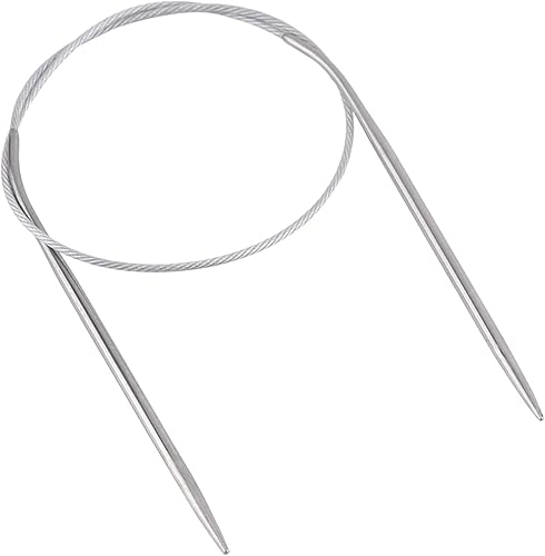 Miniatura 7 de Juego de agujas de tejer circulares, 11 agujas de tejer intercambiables de acero, herramienta de tejido de ganchillo con bolsa de almacenamiento