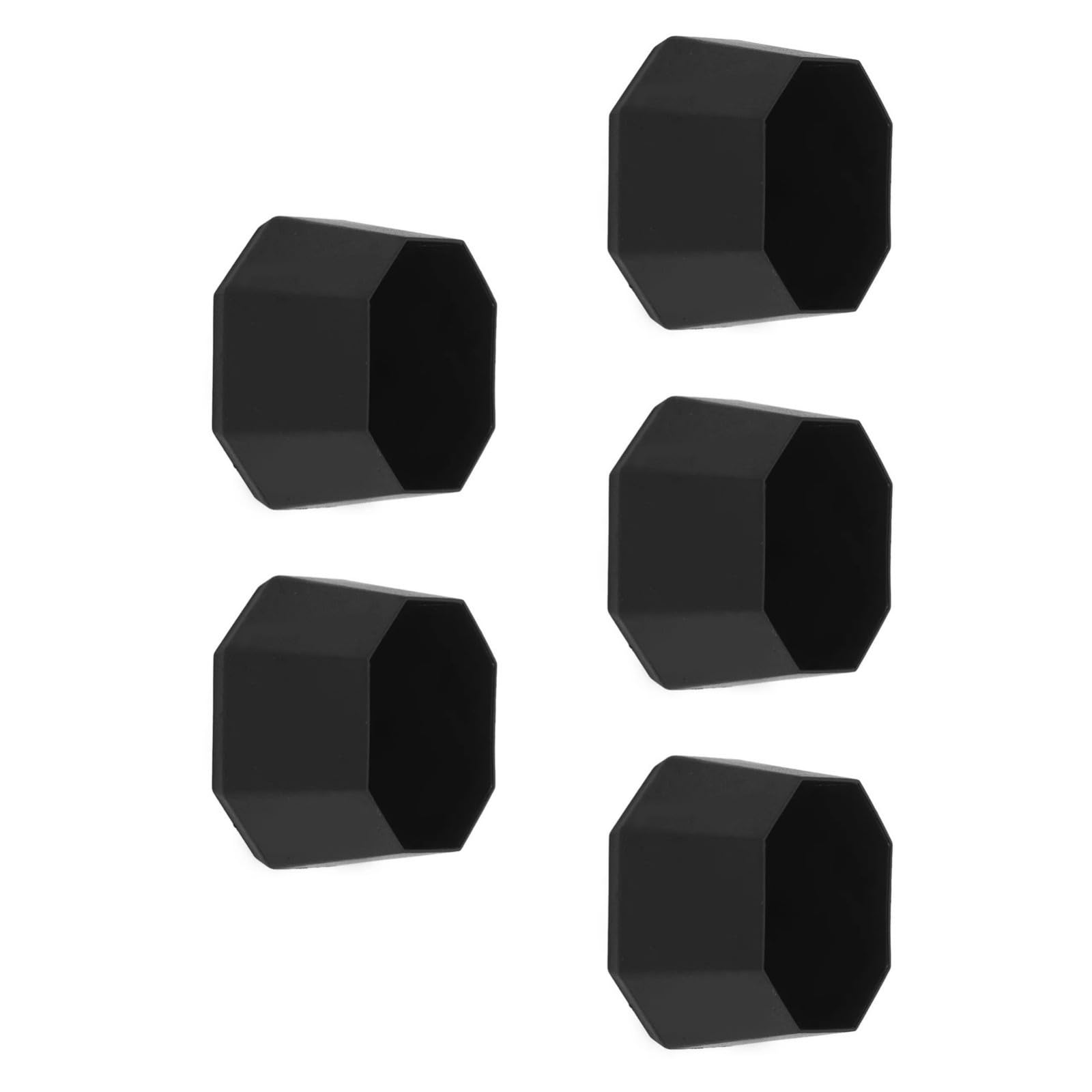 Liuzikun Black 5Pcs Tennis Racket End Covers Racquet Damping Covers Replacement Tennis Racket Butt Tennis Protective Accessories