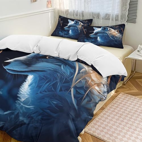 Parure de lit avec housse de couette Renard 220x240cm polycoton