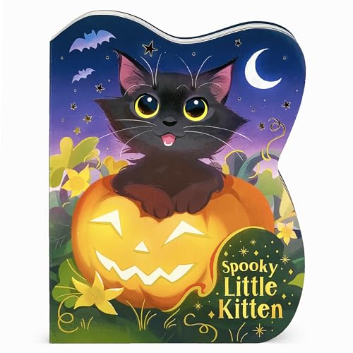 Spooky Little Kitten Halloween Cat-Shaped Board...