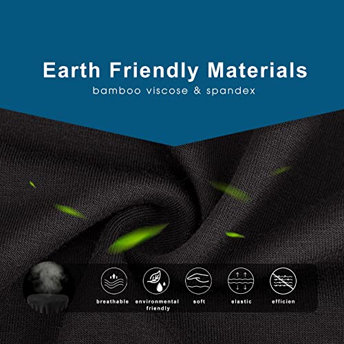 Bamboo Cool Men's Underwear Boxer Briefs 5 Pack Bamboo Viscose Underwear Soft Breathable Stretchy Long Leg Available(Xx-Large) #TOP4