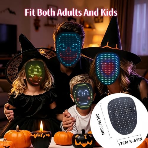 Led Mask Light Up Mask With Gesture Sensing, Kids Toys Gifts for Men Boys - image 3