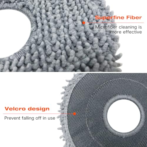 HomeTimes Ersatzteile für Roborock Qrevo Master Qrevo Slim Saugroboter Zubehör mit 2 Gummibürsten 4 HEPA-Filter 4 Seitenbürsten 4 Staubbeutel 6 Mop-Pads 20tlg.