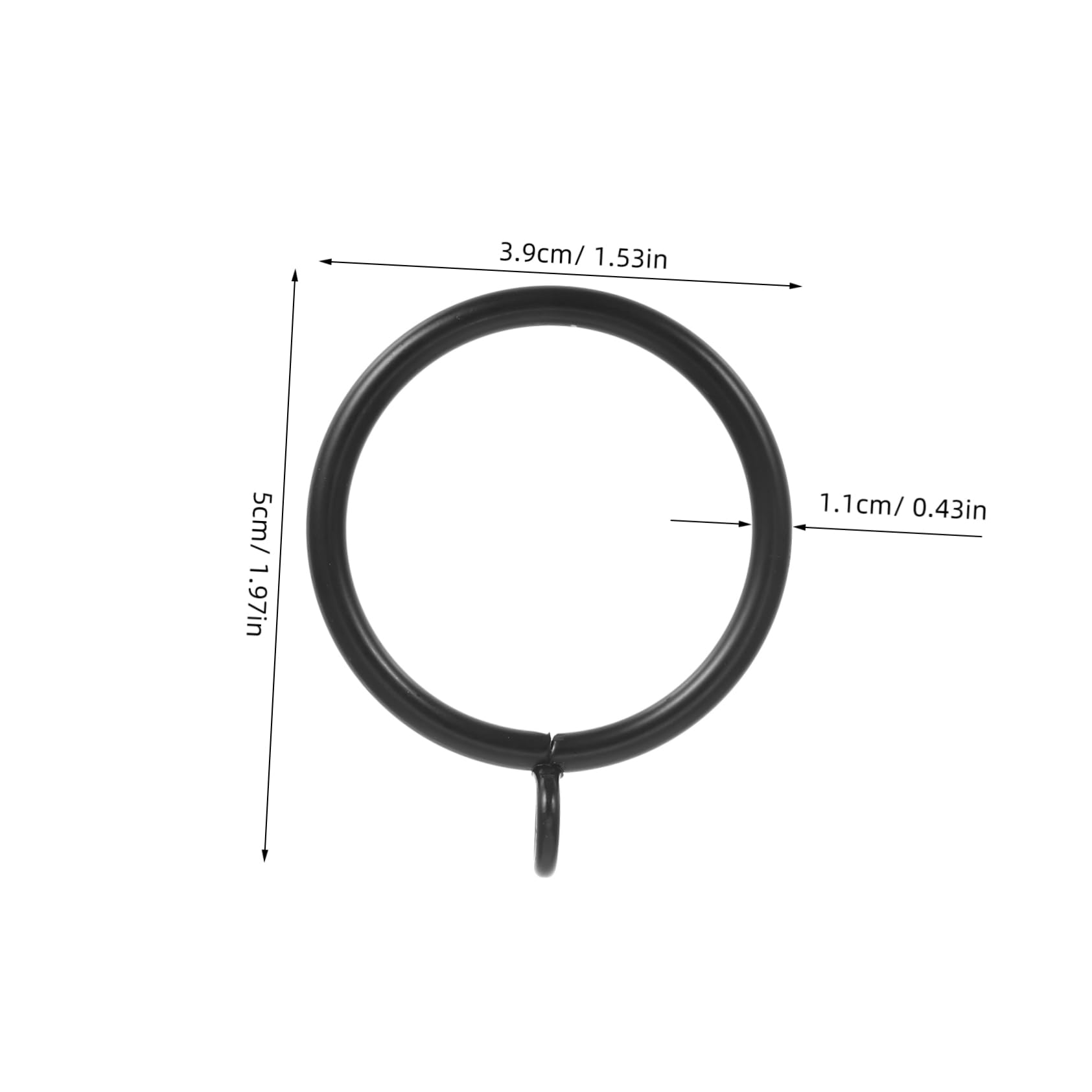 PRETYZOOM 28pcs Curtain Rings with Eyelets for Poles Smooth Sliding Drapery Replacement Rings for Large Double Curtains Compatibility Iron Design