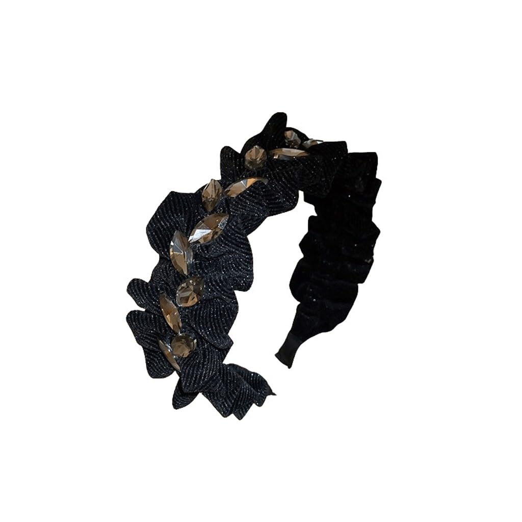 Bandeau à Volants Floqué avec Diamants JFDBGU Accessoires Français Automne-Hiver
