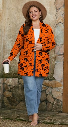 Image of OLRIK Plus Size Cardigan for Women 2026 Lightweight Open Front with Pockets