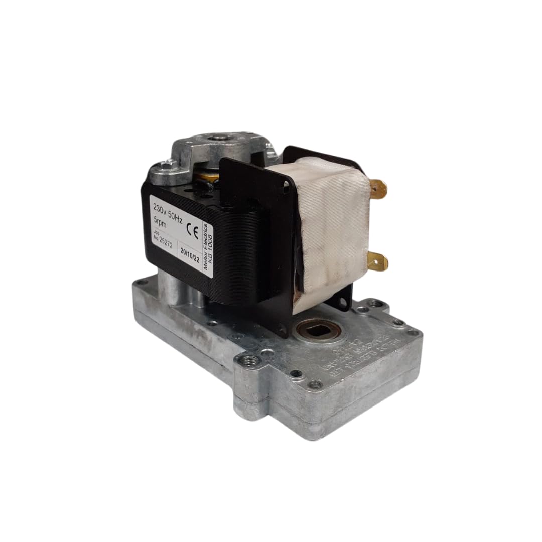 Motor reductor de velocidad: 5 rpm, diámetro del eje: 8,5 mm. Para estufas de pellets y chimeneas