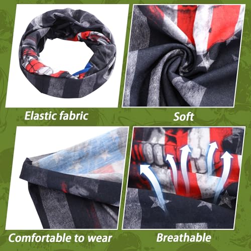 Image of Bonuci 100 Pcs Neck Gaiter Bulk Seamless Neck Gaiter Face Coverings Breathable Elastic Headwear Bandana for Women Men