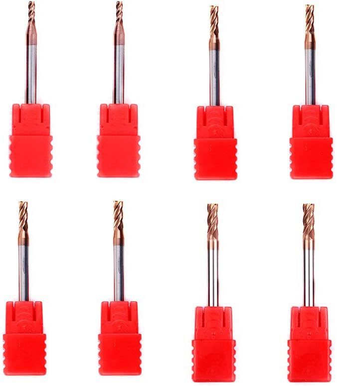 3 pieces - 2.8 mm End Mill, 55 degree 4 Flutes, Shank diameter 4.0mm, Overall length:50mm