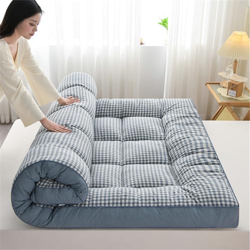Colchón de futón plegable grueso y enrollable para ahorrar espacio, cómoda cama acolchada para dormitorio, camping y relajación, solución portátil y versátil para dormir