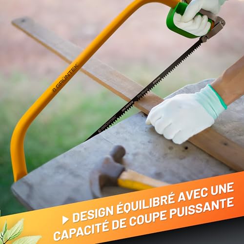 GRÜNTEK Scie à Branches, Scie à bois manuelle coupe agressive bois MARLIN. Scies à main 610mm – Image 6