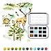 Grabie Pocket Watercolor Set,60 Colors Travel Watercolor Paint Bulk, Art Supplies for Painting, Great Watercolor Set for Artists, Amateur Hobbyists and Painting