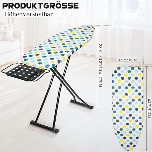 SUNDOY Premium Ironing Board for Steam Ironing Station, Extra Wide 31 x 111 cm, Height Adjustable 62-81 cm, 3-Layer Padding, Eco Packaging, Sturdy Ironing Board for Home - Image 5