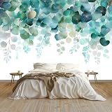 Scandi Minimal Flora Fresh Carta da parati 250 x 175 cm (larghezza x altezza), in tessuto non tessuto bianco, grande decorazione da parete per camera da letto, soggiorno e cameretta dei bambini