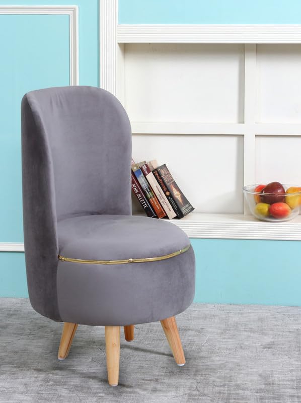 Ottoman Stool for Living Room, Velvet Foot Rest Puffy for Sofa, Foot Stool for Sitting, Modern Puffy Chair for Bedroom, Wooden Legs Ottoman for Home Decor, 32" Height (Chair-Grey)-image-45