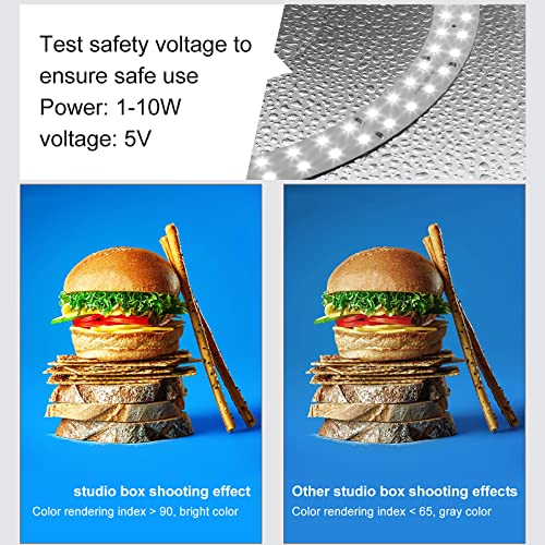 Estudio fotográfico portátil con caja de luz LED de 9.8 pulgadas para fotografía miniatura 6