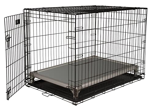 Kuranda Chewproof Crate Bed - Silver Aluminum - 40\" x 25\" - Vinyl - Smoke