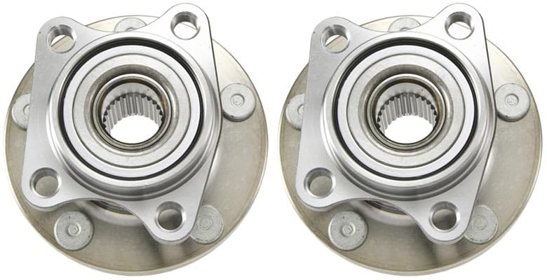 Image of TRQ Rear Driver and Passenger Side Wheel Bearing and Hub Assembly Set 2 Piece Compatible with 2007-2010 Ford Edge AWD 2007-2010 Lincoln MKX AWD