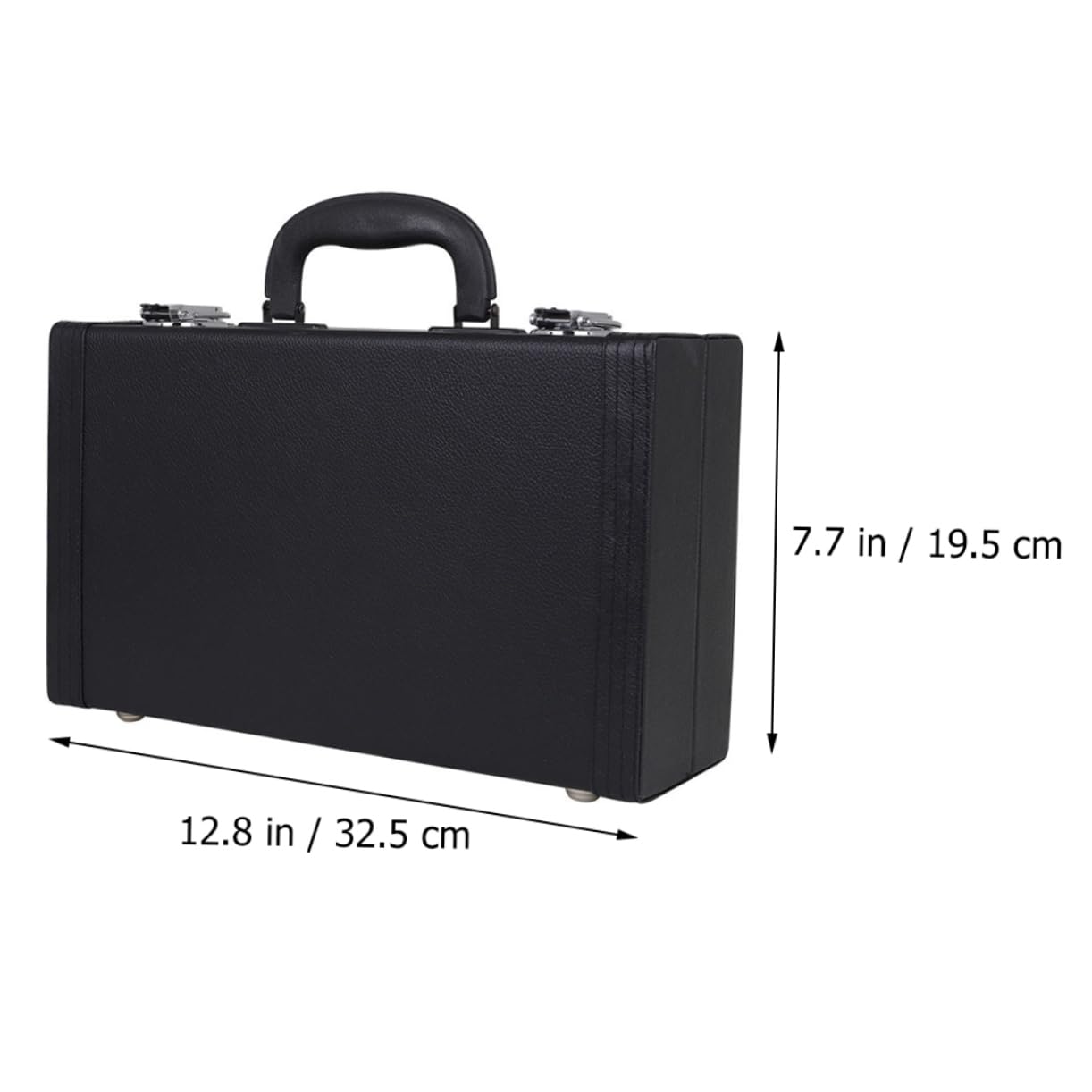 Levemolo Klarinettenkoffer für Sichere Aufbewahrung aus Leder mit Starkem Schloss Gepolstert und Robust Hartschalen und Staubschutz Schwarz Elegantes Zubehör für Musikinstrumente