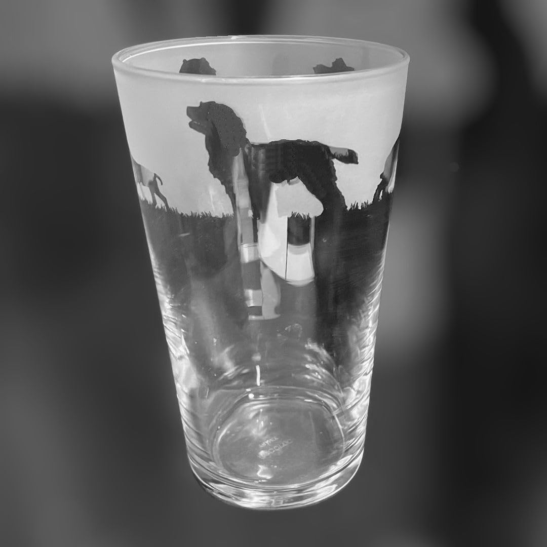Working Cocker Spaniel Frieze Boxed 1 Pint Conical Beer Glass