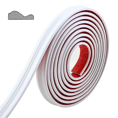 Flexible Wall Molding Trim & Chair Rail | Peel and Stick Self-Adhesive Panel Moulding | DIY Home Decor on The Cabinet Door Mirror Frame, 9.8ft x 1.3 in