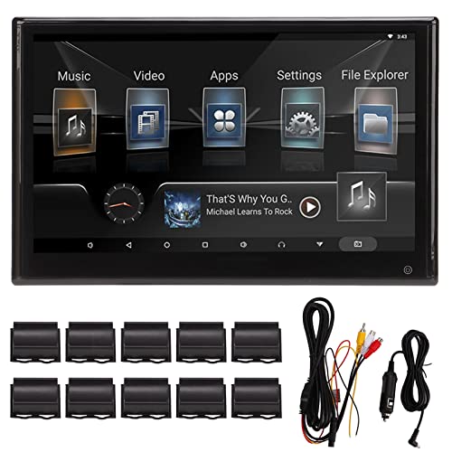 Reproductores de Video para Reposacabezas 13.3in Soporte Universal para Reposacabezas de Automóvil Monitor Sistema de Entretenimiento para Asiento Trasero 2GB 16GB para Android 9.0