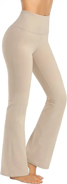 Promover Women's Bootcut Yoga Pants with Pockets - High Waist Tummy Control