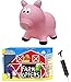 Farm Hoppers Bouncing Inflatable Animals - Award Winning Ride On Bouncy Pig Animal Jumper Toy for Children, BPA, Latex Free Plastic, Easy Use Hand Pump