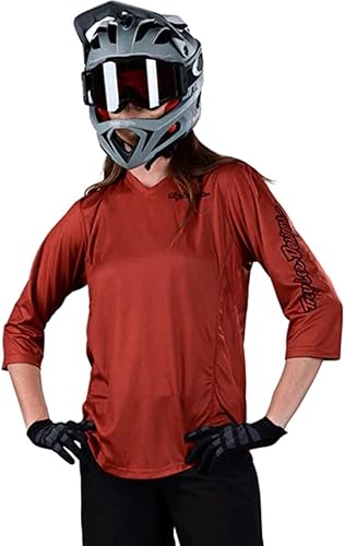 Miniatura 6 de Troy Lee Designs Ciclismo MTB Bicicleta Montaña Jersey Camisa para Mujer, Mischief Pinestripe, Negro -