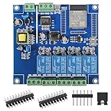 DORHEA ESP32 WiFi 4 Channel Relay Module ESP32-WROOM-32E 4 Channel Development Board AC/DC Power Supply Switch Controller Board for Arduino Smart Home Wireless Control