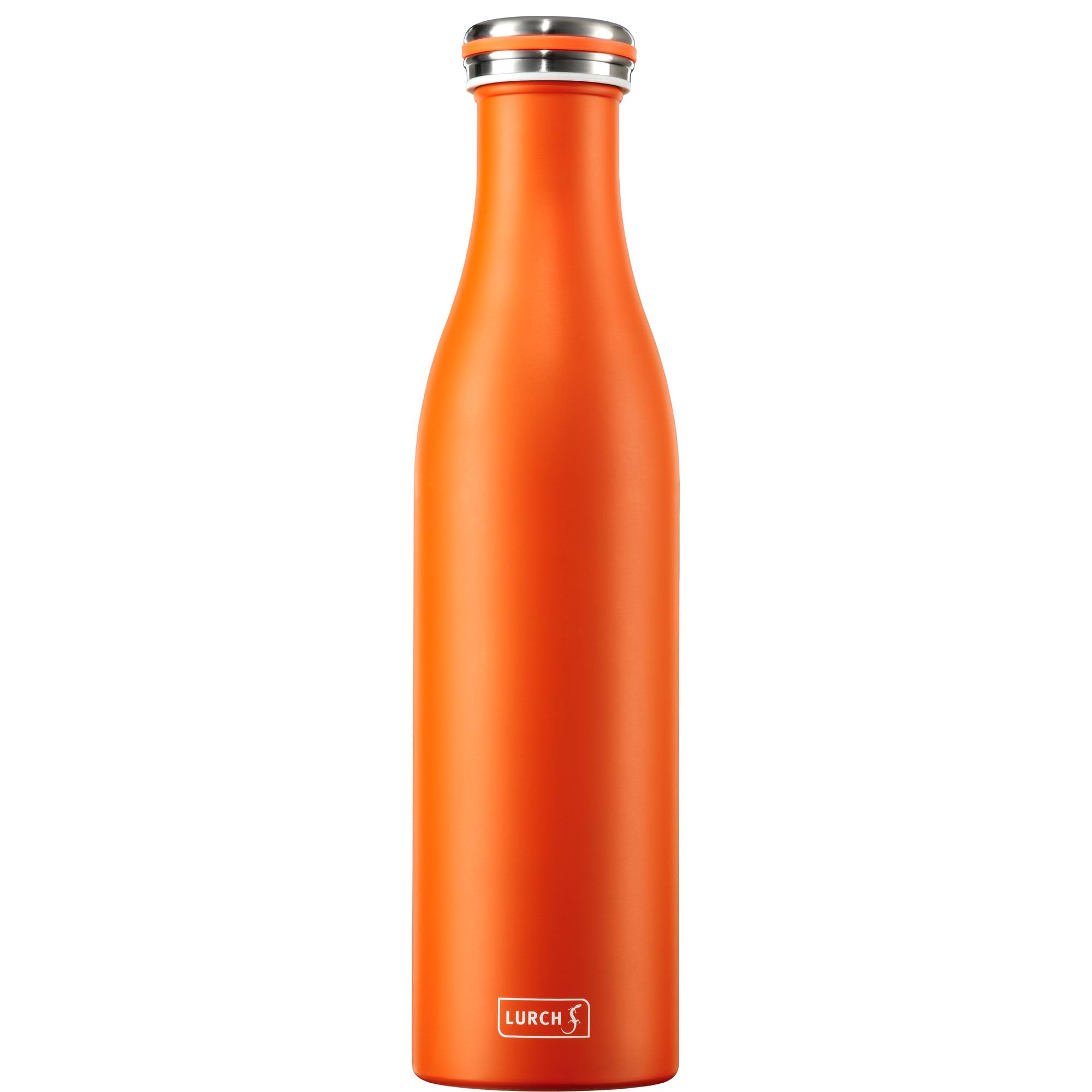Lurch 240969 Insulated Flask for Hot and Cold Drinks Double-Walled Stainless Steel 0.75 L Orange