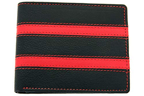 Men's Double Bill Bifold Credit Card Mens Leather Wallet 4.5x3.75 inches2