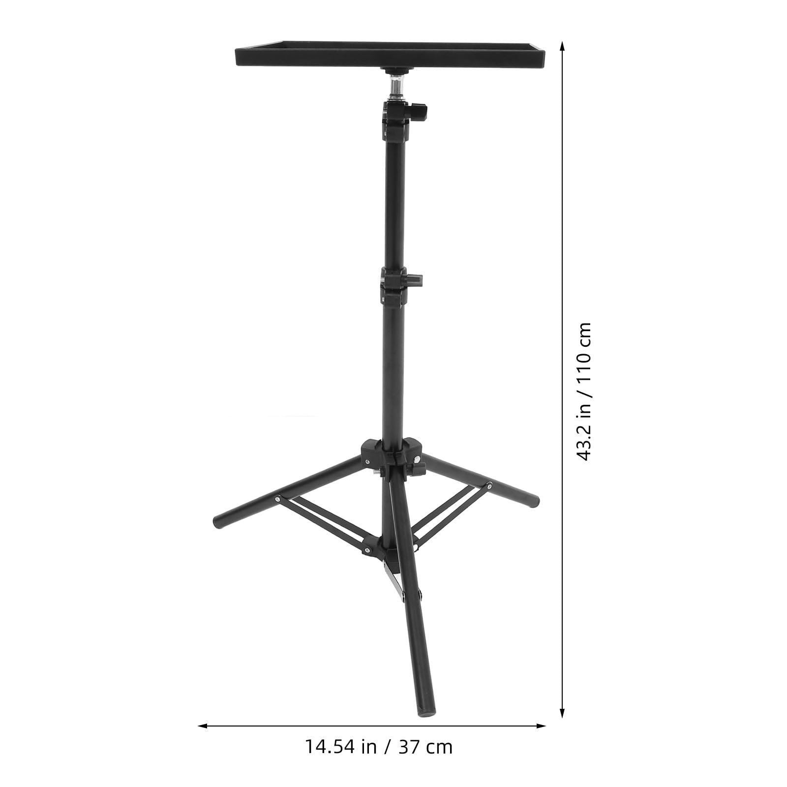 Trepied Projecteur Réglable avec Plateau, Support Haut Stable en Abs et Fer, Trépied pour Caméra et Mobile, pour Discours