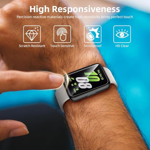 Image of OpenTech Hard Silicone Protection Case Cover with Attached Screen Protector Compatible for Samsung Galaxy Fit 3 Full Coverage (Black)