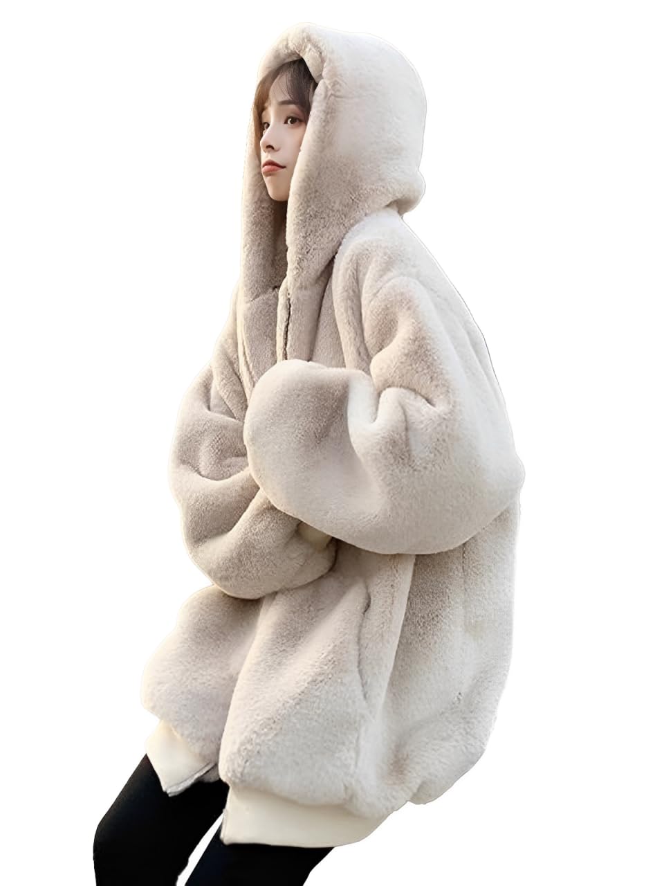 [Over the moon] ボアジャケット（L・ベージュ）