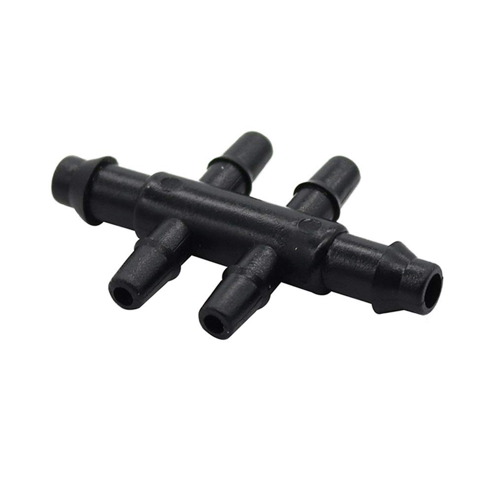 Giunti per Tubi in PVC da 1/4" a 1/8" Splitter da Giardino a 6 Vie Raccordi per irrigazione a Goccia Connettore per Tubo Strumenti per l'agricoltura Connettore per Tubo dell'Acqua 20