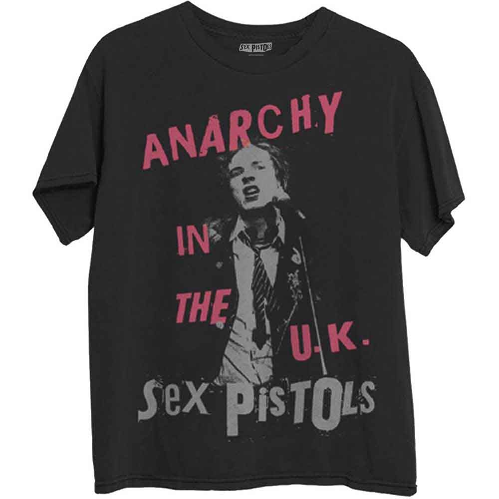 The Sex Pistols T Shirt Anarchy in The UK Band Logo Official Mens Black L