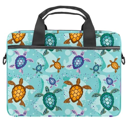 Bandolera para laptop de 14.5 pulgadas impermeable con estampado de agua verde