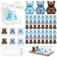 36 Stück Seife Gastgeschenke für Babyparty, handgefertigte süße Mini-Bärenseife Deko mit Geschenkbox Dankeskarten für Baby Shower Junge Mädchen Gäste Mitgebsel– Blau & Braun
