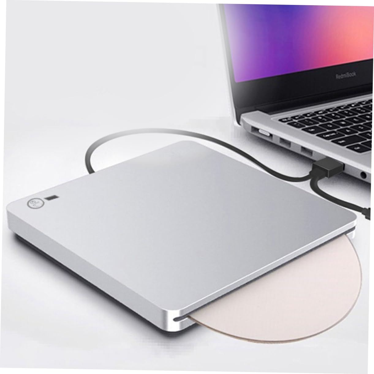 Angoily Registratore Dvd C Ultra Sottile E Leggero Masterizzatore Esterno 30 Doppia Interfaccia Argento