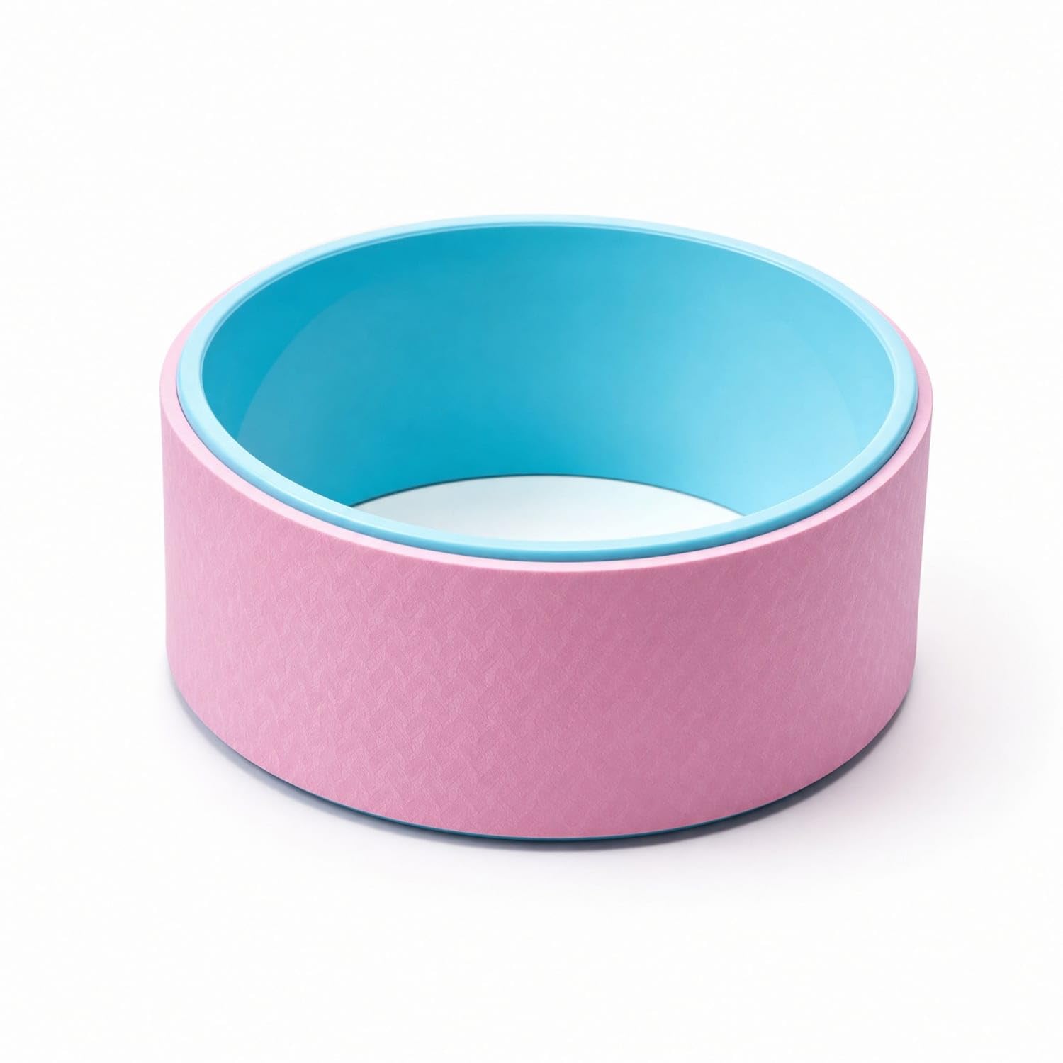 Two-layerLayer Fitness Wheel Textured Backbend Wheel Non-Slip Back Roller Lightweight for Yogis, Beginners, Backbends, Home Fitness, Pink-Teal-image-25