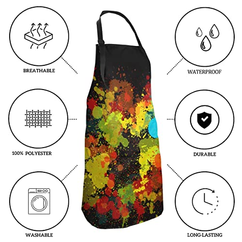 Artist Apron For Adults, Apron For Painting, Apron Gifts For Artists , Canvas Apron, Art Teacher, Pottery ,Smock Stylist, Waterproof Stain Resistance, 33Inch By 27.5Inch (Black1) #TOP4